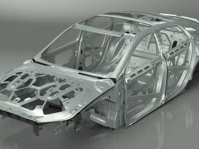 Car Frame Unibody Structure 3D model
