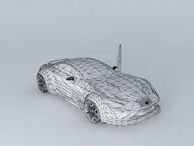 Green sport car SLN NEG Free 3D model