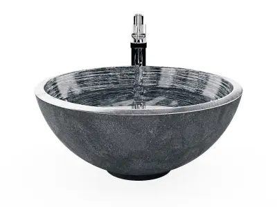 Faucet and sink 001 3D model