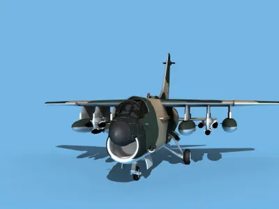 Chance Vought A-7E Corsair II V04 USAF 3D model