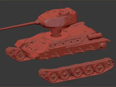 T-34-85 Free 3D print model