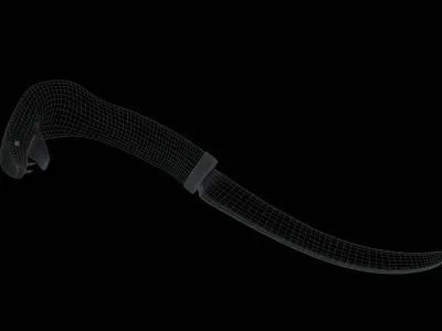 Dagger gold snake Free low-poly 3D model