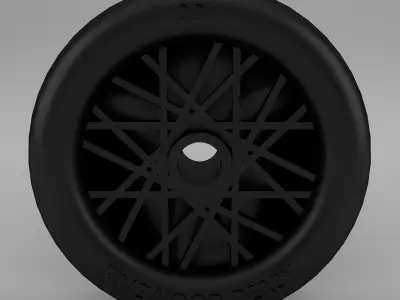 Pinewood Derby Wheel Low-poly 3D model
