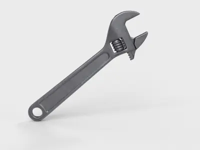 Adjustable Wrench Grainy 3D model