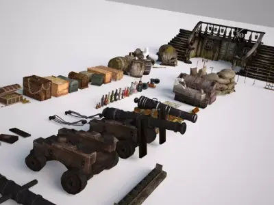 Ship Pirate Pack 3D model