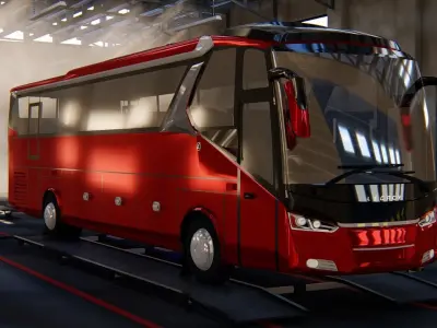 Indonesian bus Laksana All new Legacy SR2 Free 3D model