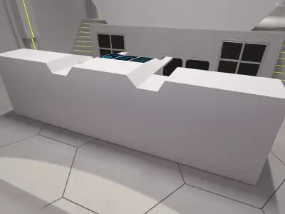 Central Navigation Deck White 3D model