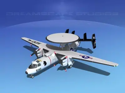 Grumman E-2C Hawkeye V04 3D model