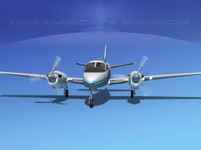 Beechcraft King Air C90 V07 3D model