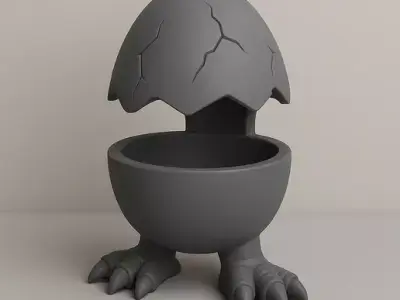 Mini Dino Egg Storage Pod 3D print model