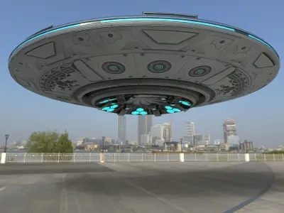 UFO Alien Spaceship Low-poly 3D model