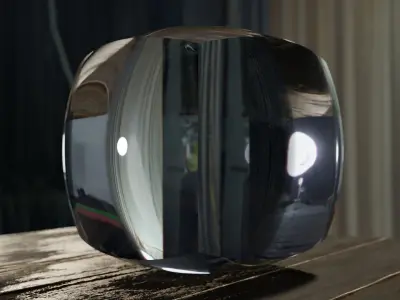 Hexasphere optical lens Simple Shapes Collection Free 3D model