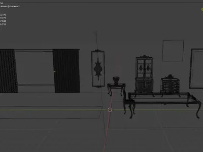 FREE baroque-inspired furniture asset pack Free 3D model