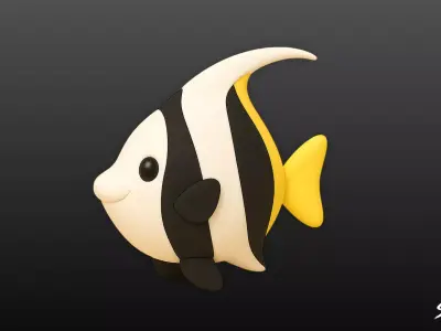 Cartoon Plush Moorish Low-poly 3D model