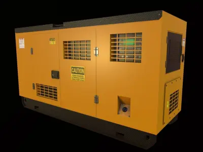 Generator electric Low-poly 3D model