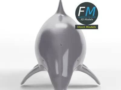 Stylized dolphin 3D model