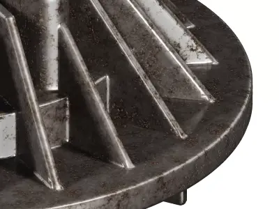 Rusty Engine Cooling Fan Clutch 3D model