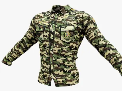  Military Uniform Low-poly 3D model