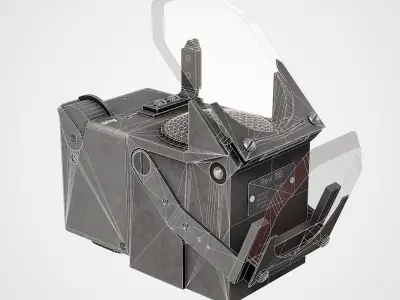 Revi 16B  WWII German optical sight  Low-poly 3D model