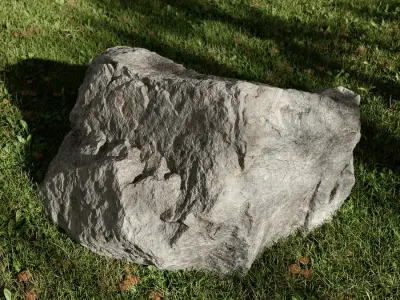  Cool Toned Lightly Ridged Low Large Rock Boulder Model 