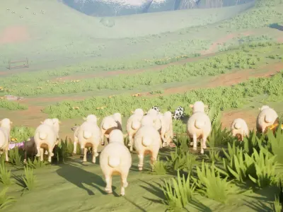 Realistic 3D Animal Pack Shepherd Valley 3D model