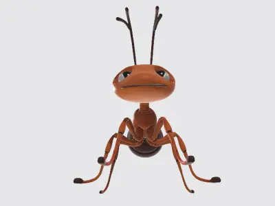 Cartoon ant Low-poly 3D model