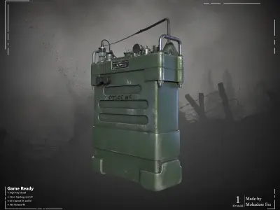 Military Radio - VOL 02 - Game Ready 3D model