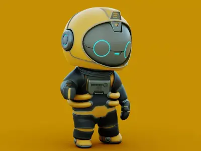 SPACE MAN-04 RIGGED 3D model