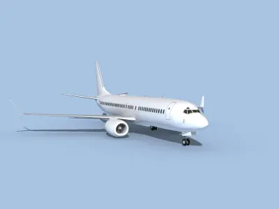 Boeing 737-800 Max Unmarked 3 3D model