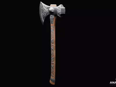 Viking Axe 3D Model Low-poly 3D model