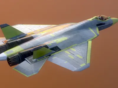 Sukhoi Su-57 Sukhoi PAK FA Multi-role heavy Fighter I-21 3D model