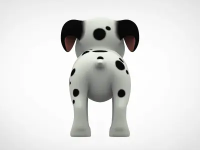 Dalmatian Puppy  Low-poly 3D model