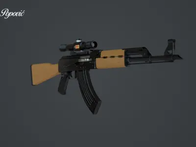 Zastava M70B1N 3D model