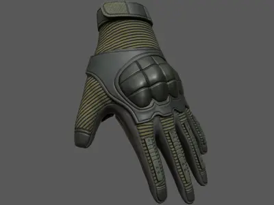 Gloves Sci-fi military combat fantasy  Low-poly 3D model