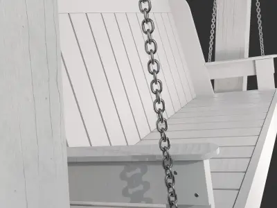 Bench Swing Low-poly 3D model