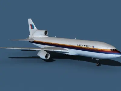 Lockheed L-1011-50 United Airlines 3D model