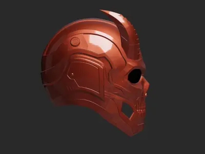 Hi-Tech Skull Helmet 3D print model