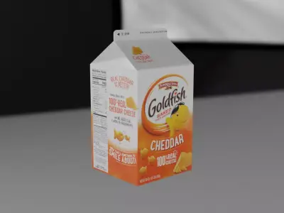 Pepperidge Farm Goldfish Crackers Box Low-poly 3D model