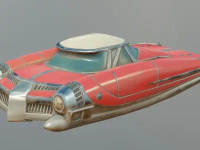 Fallout Car 3D Model Free low-poly 3D model