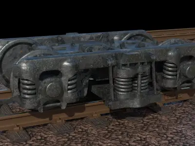 Bogie DT21 Low-poly 3D model