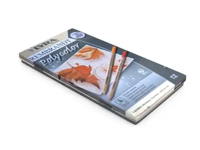 Colored pencils lyra 3D model