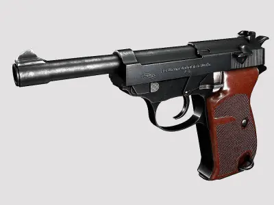 Walther M38 pistol PBR realistic gun 3d model Low-poly 3D model