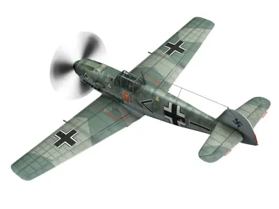 Messerschmitt - BF-109 E - JG 53 3D model