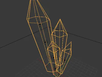 Color Crystals Free low-poly 3D model