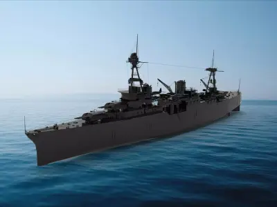 Northampton class cruiser 3D model