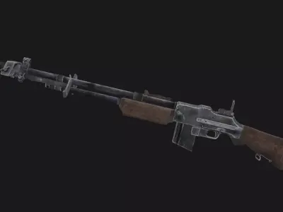 Browning M1918 Low-poly 3D model