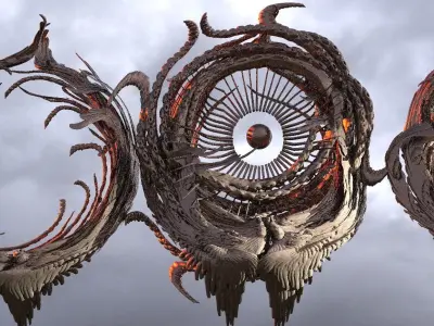 Cthulhu Art Ring sculpture full 3D model