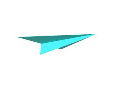Paper Plane v5 004 Low-poly 3D model