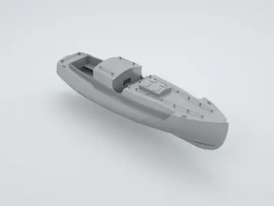 Lifeboat - Type 4 - World War 2 Warship 3D model