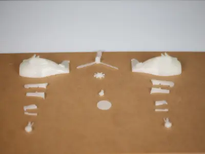 Cute assembled airplane 3D print model